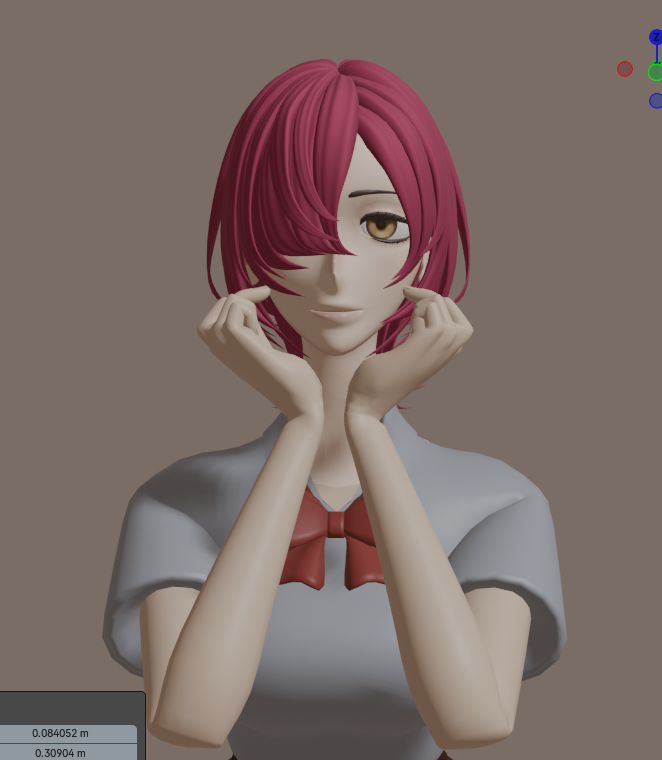 annie_e11a's tweet photo. 創作女の子のモデリングここまでできた～💕
髪の毛の色はわかりやすくつけただけだから何色にするかはまだ悩み中 https://t.co/XZFPYMNIa1