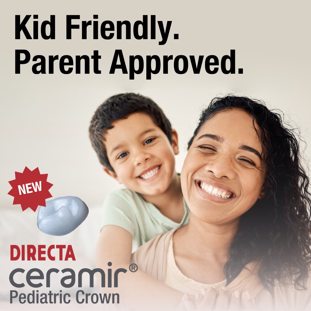 directausa's tweet photo. Introducing Ceramir Pediatric Crowns setting a new standard in restorative dentistry for children. Pediatric patients &amp; their parents desire crowns that are durable, made from safe materials, and have excellent esthetics. Explore more: https://t.co/839lohveoD
#PediatricDentistry https://t.co/iwTsXFQ9OR