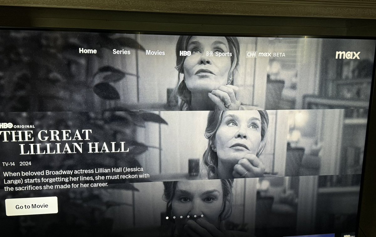 Watched Jessica Lange last night night in #TheGreatLillianHall - amazing performance. Looks like she will get a Emmy &amp; a Tony award this year. Kathy Bates, Pierce Brosnan, Lily Rabe &amp; Jesse Williams 👏🏼 stellar cast. Heavy subject done well. #EndAlz <a href="/HBO/">HBO</a>