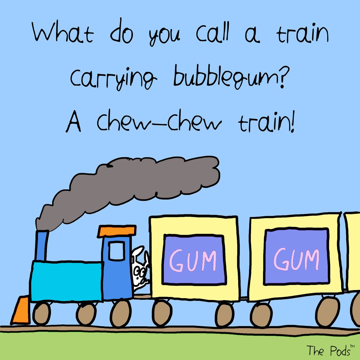 A silly joke for Sunday...
#joke #jokes #haha #hahaha #instajoke #jokeoftheday #silly #trainjoke #train #meetthepods #thepods #bunnypod #sundaymorning #sundayfunday