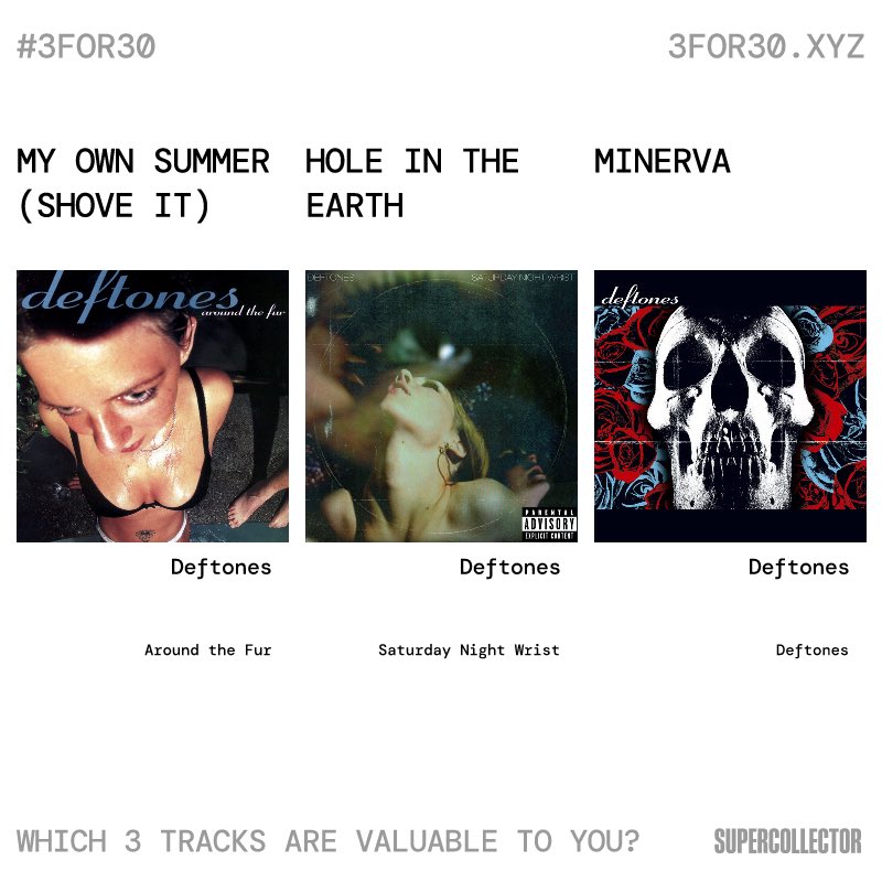 Tom_Vek's tweet photo. Here's my @deftones #3for30
Make yours at https://t.co/us5COdCUCb https://t.co/NzBprdaN80
