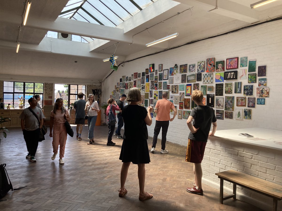 Enjoyed a better look at the paintings in ‘It Rose And It Fell’ whilst invigilating at Terrace Gallery, and lovely to see so many visitors, artists &amp; families.

Open Sat &amp; Sun 12-4PM til 23rd June curated by @Lark_2006 <a href="/PatchworksXyz/">Patchworks Leyton</a> 258 Church Road, E10 7JQ <a href="/Leytonstone_Art/">LeytonstoneArtsTrail</a>