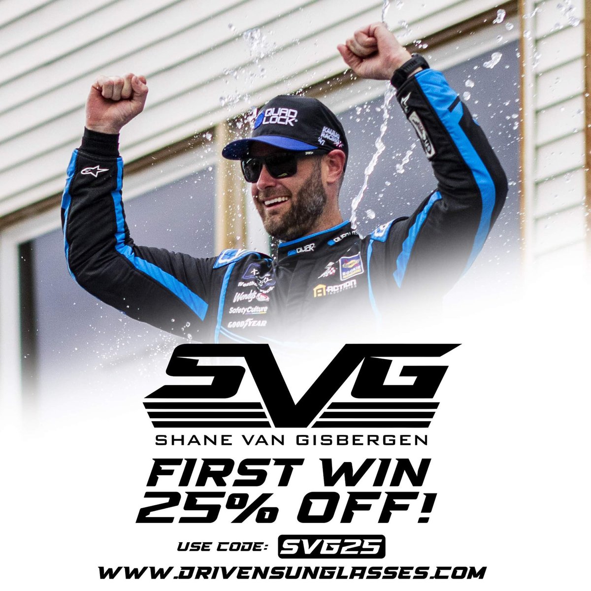 DrivenSun's tweet photo. Big win yesterday for @shanevg97 ! Let’s celebrate with a #TeamDriven discount! https://t.co/fuynFCHPOQ