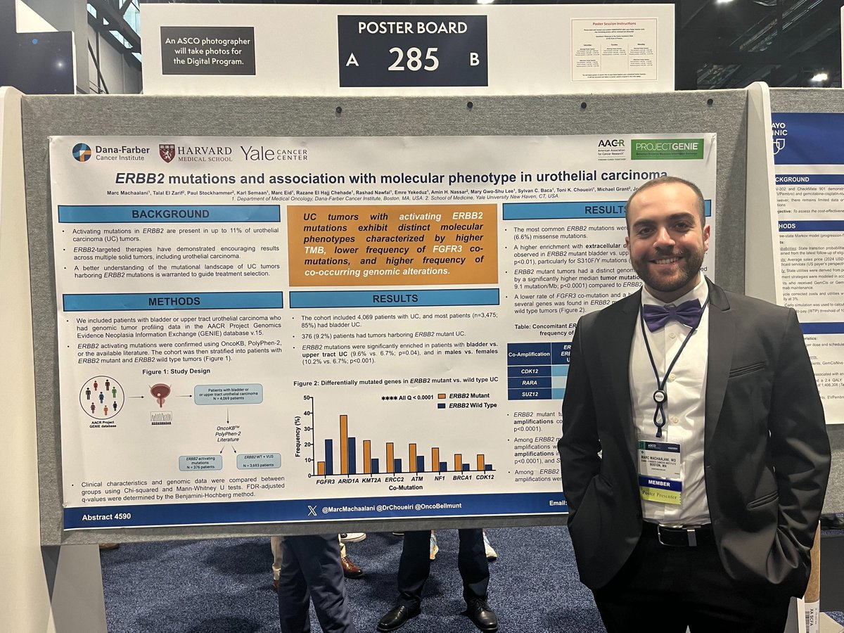 Dana-Farber (@danafarber) on Twitter photo Dana-Farber in the wild: Marc Machaalani, MD, (<a href="/MarcMachaalani/">Marc Machaalani</a>) of the Lank Center (<a href="/DanaFarber_GU/">Dana-Farber Lank Center for Genitourinary Oncology</a>) presents data on the prevalence of ERBB2 mutations in urothelial carcinoma. #ASCO24 Dana-Farber in the wild: Marc Machaalani, MD, (<a href="/MarcMachaalani/">Marc Machaalani</a>) of the Lank Center (<a href="/DanaFarber_GU/">Dana-Farber Lank Center for Genitourinary Oncology</a>) presents data on the prevalence of ERBB2 mutations in urothelial carcinoma. #ASCO24