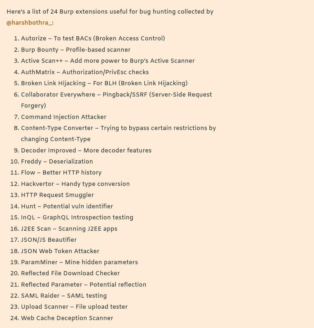 List of Burp Extension Useful For Pentesting !