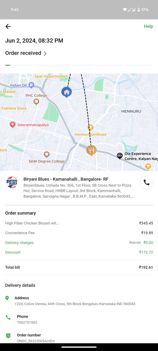 Stawbbs_10's tweet photo. It's been more than an hour @ola_supports @Olacabs . There is no update on your app, the restaurant doesn't pick up calls. This is questionable behaviour. Please refund my money as it's already too late. I can't keep waiting for your food to arrive n then go about my day. https://t.co/d9BEVrJbdM