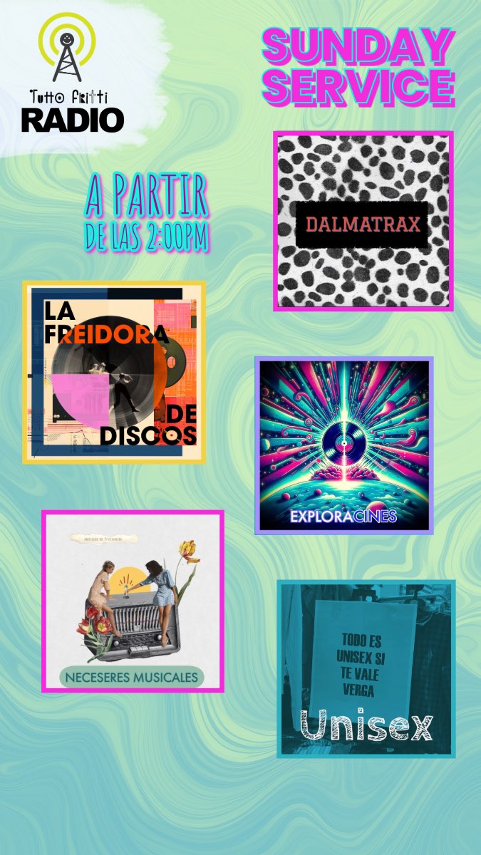 RadioFritti's tweet photo. Hoy, como cada domingo, retransmitimos nuestros programas semanales de corrido, a partir de las 2.

https://t.co/irwu1PzUBC

#internetradio #webradio #radioshow #musicdiscovery #music https://t.co/uohoipXnUL