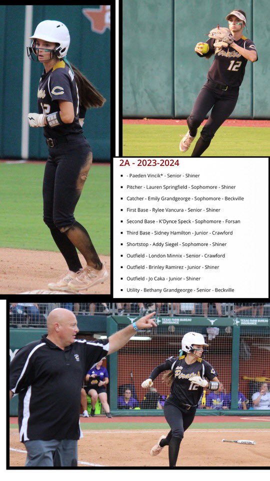 LondonMinnix's tweet photo. Thankful to be named 2A UIL State All Tournament Team!! 🙌🏻🙌🏻 @WacoTribSports @CrawfordPirates @ULM_Softball https://t.co/HxiVys8uYW