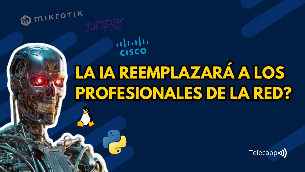 TelecappVE's tweet photo. ¿La IA reemplazará a los Profesionales de la Red? ¿Vas a perder tu trabajo? ¡Te contamos todo eso y más en este video! Haz clic aquí: https://t.co/UnqORbX68F

#Telecapp #Redes #Telecom #Telecomunicaciones #InteligenciaArtificial https://t.co/YnezS5aKS7