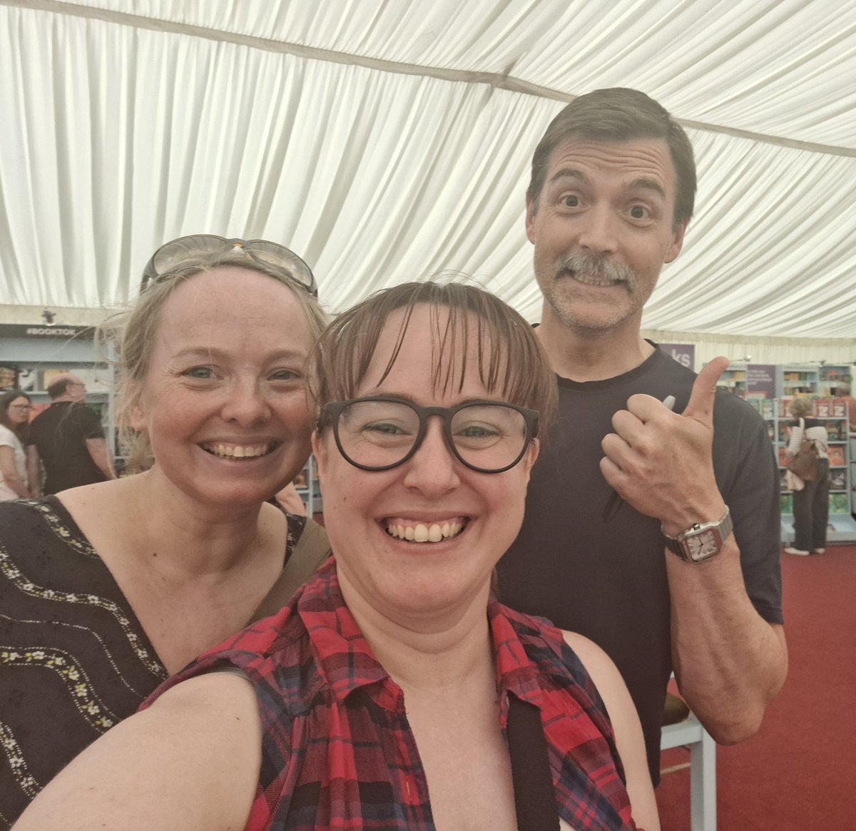 lowrishepstone's tweet photo. Had a great time @hayfestival today seeing @paddygrant on the global stage.... Even got to meet the great man afterwards 😍 https://t.co/k7oiG4dJxL