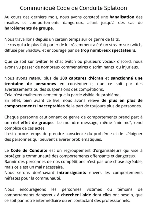 Image from Code de conduite Splatoon (@CdC_Splatoon)
