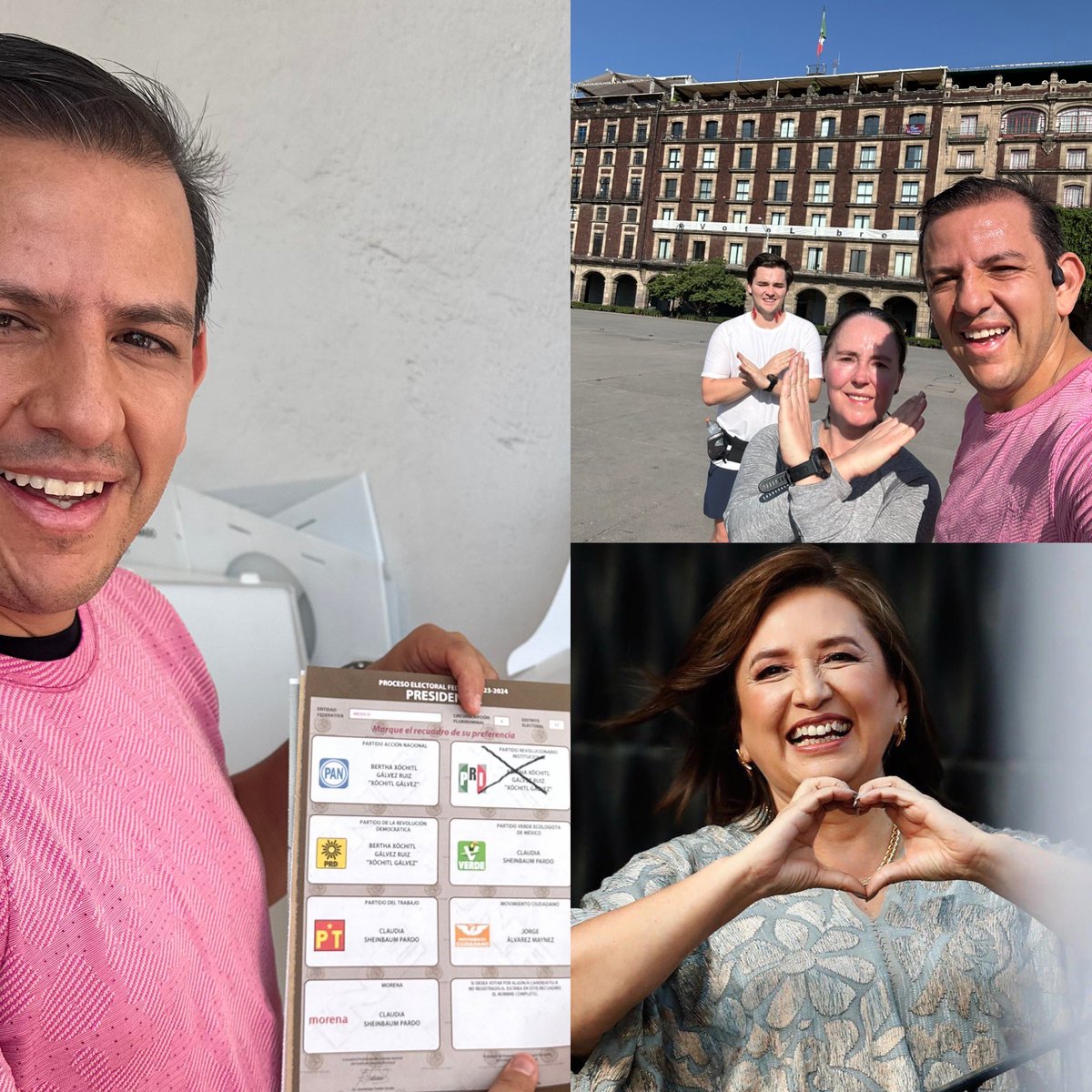 Iniciamos con entrenamiento 🏃 hasta Palacio Nacional y con gran entusiasmo fuimos a votar!
#XochitlGálvezPresidenta