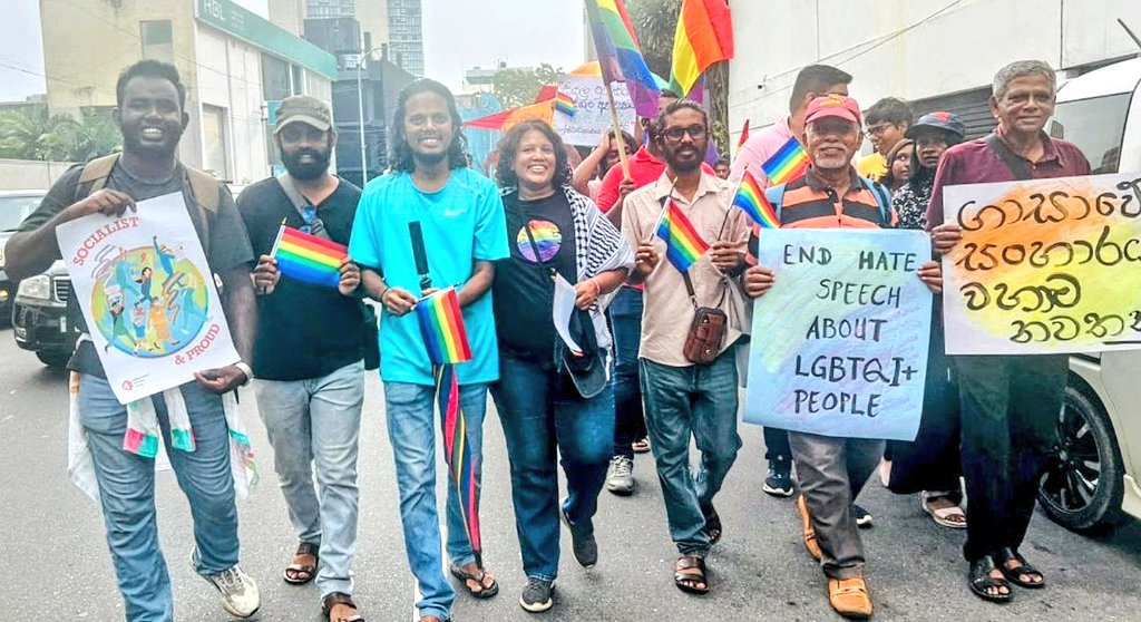 EmDeeS11's tweet photo. The @MPCSriLanka joins the #FreedomPrideParade in solidarity with the LGBTIQ+ community, yesterday (01 June).
#FreedomForAll
#LoveIsLove
#Repeal365
#PrideMarch2024 https://t.co/0syuynR0sw