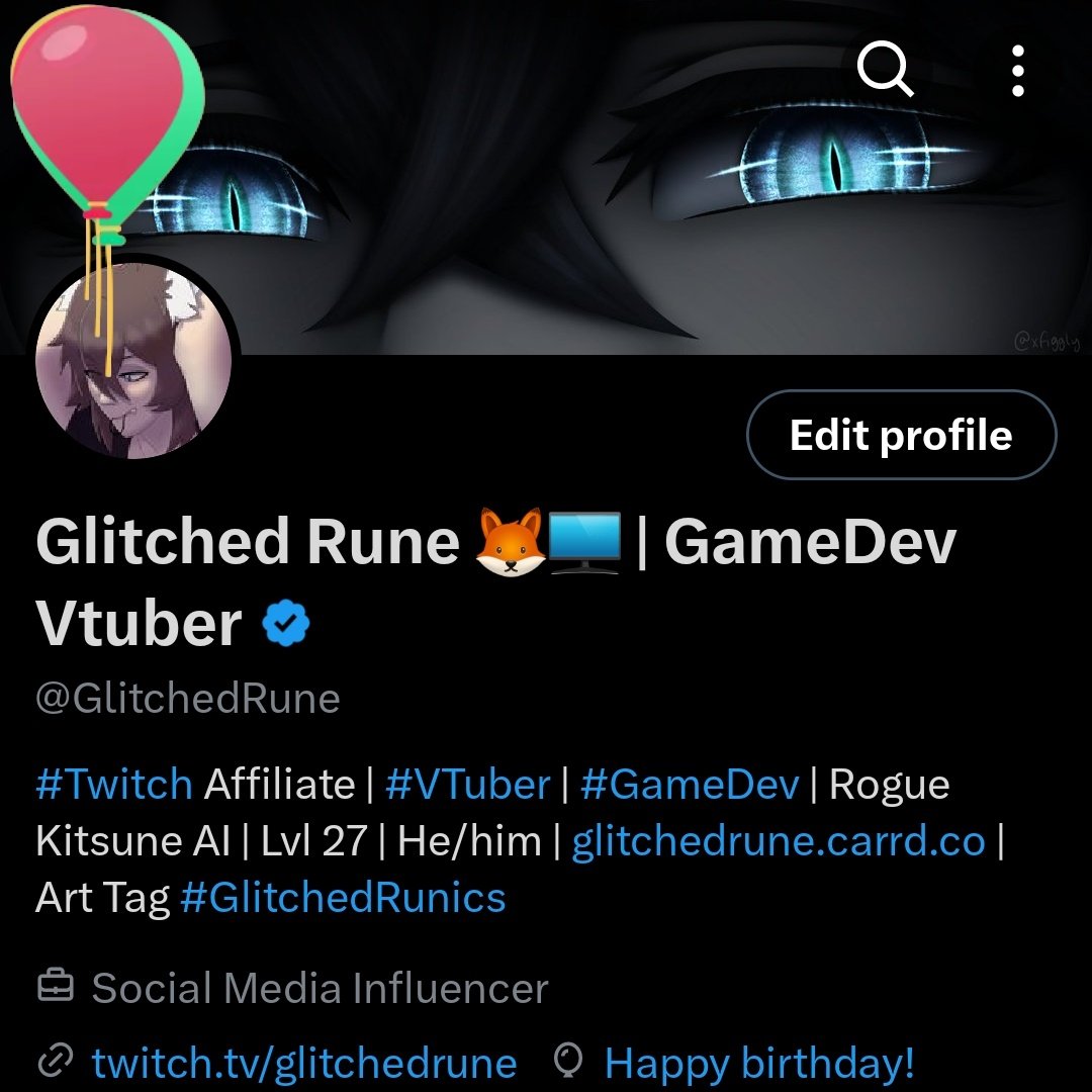 It's my Birthday!!!

Nothing like a nice glitched screen for me.
#Vtuber #Birthday