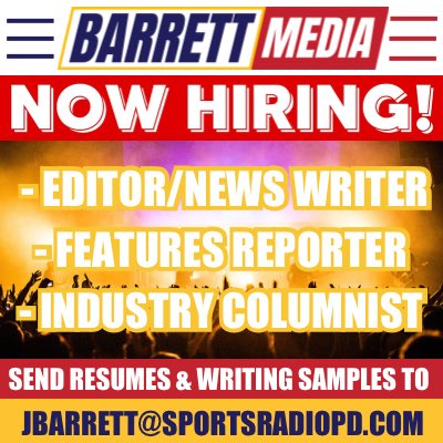 I’ve hired a few writers to be part of our expansion into music radio coverage starting on July 15th. A few more spots remain open, if interested, send a resume and writing sample to the email address below.