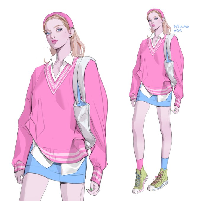 「pink sweater」 illustration images(Latest｜RT&Fav:50)