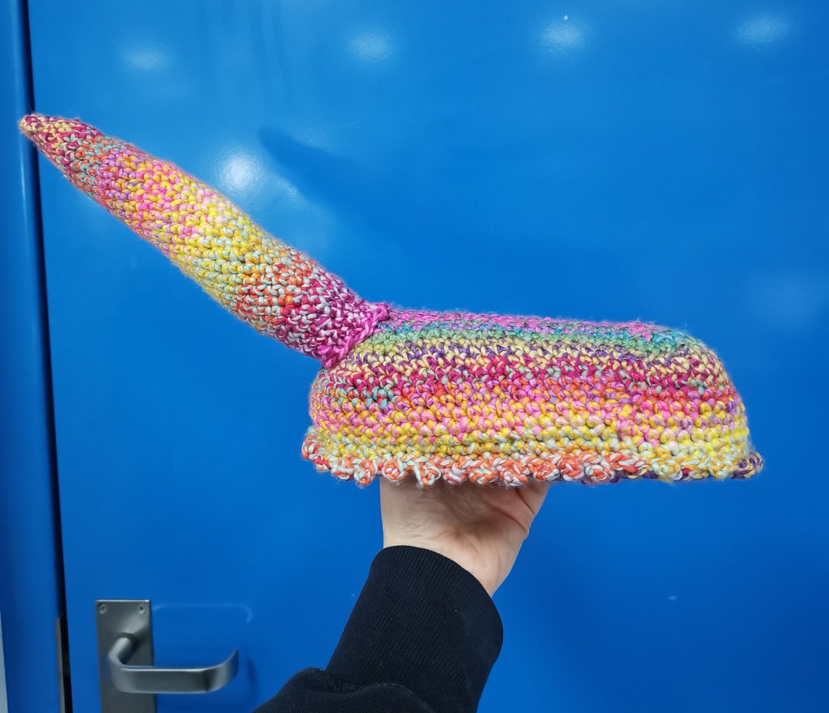 deepsealucy's tweet photo. What do you do while watching live footage of the deep seafloor? Crochet something from the deep seafloor, of course. Our new mascot on #JC263 is the psychedelic Psychropotes 💜 Included is an image taken by HyBIS a few nights ago showing the beautiful Psychropotes at PAP 😍 https://t.co/TULsJNOQ2a
