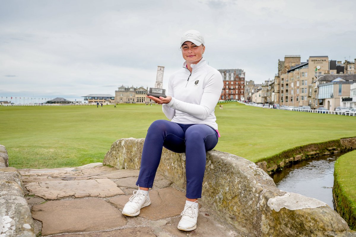 TheHomeofGolf's tweet photo. 2024 St Rule Trophy Champion
Elice Fredriksson 👏
Well played and sincere thanks to all competitors, volunteers and staff for an excellent weekend’s golf.
#StAndrews #TheHomeofGolf #StRuleTrophy https://t.co/bJoxWN2Sru