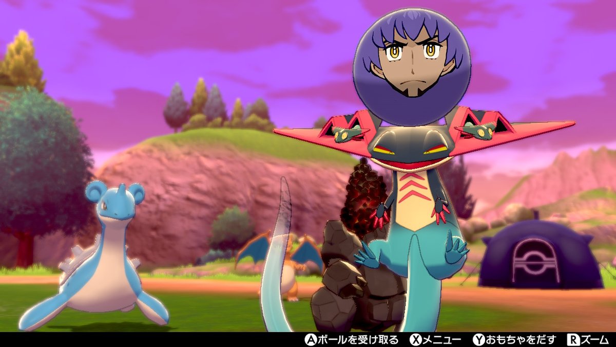 ポケモン剣盾、ダンデボールをもらったので、キャンプで遊んでみた。