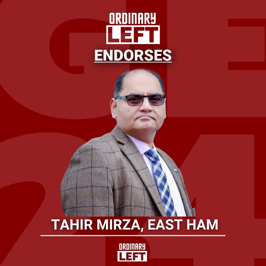 OrdinaryLeft's tweet photo. We are proud to endorse @TahirMirza01 to be the next MP for East Ham.

Tahir was the longtime chair of East Ham CLP &amp; a lifelong NHS campaigner.

He is standing as in Independent Left to oppose Starmer’s cuts, privatisations &amp; anti-democratic behaviour. We are with you Tahir. https://t.co/D2mU545ffi