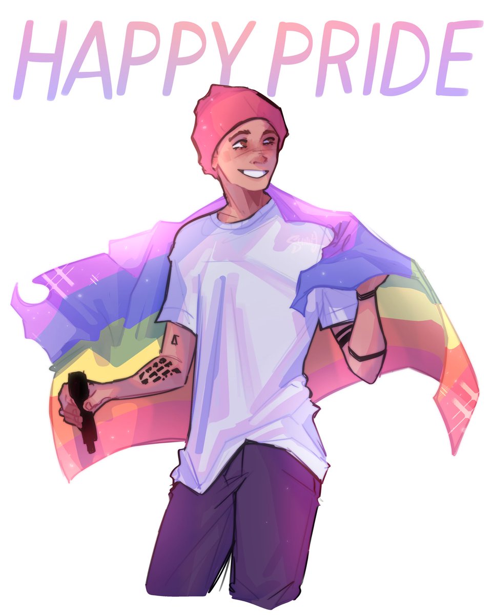 lycosoid's tweet photo. happy pride month 🏳️‍🌈

veeery rushed thing because i wanted to see how quick i can draw .. erm yah

#cliqueart #twentyonepilots #fanart #pride https://t.co/aLmDvbRmSx