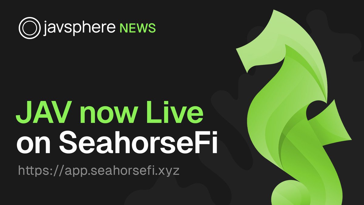 Javsphere's tweet photo. $JAV is listed on @SeahorseFi now π
SeahorseFi is a lending and borrowing money market on #DeFiMetaChain βοΈ Again more utility for the #JAVToken π