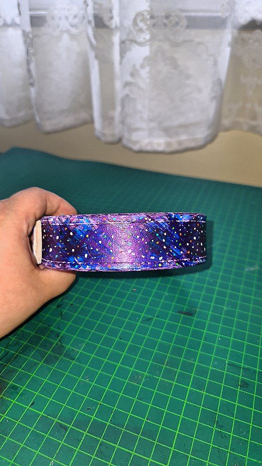 New selfmade collar  with a galaxy style

#petplay  #selfmade #leathergear  #collar