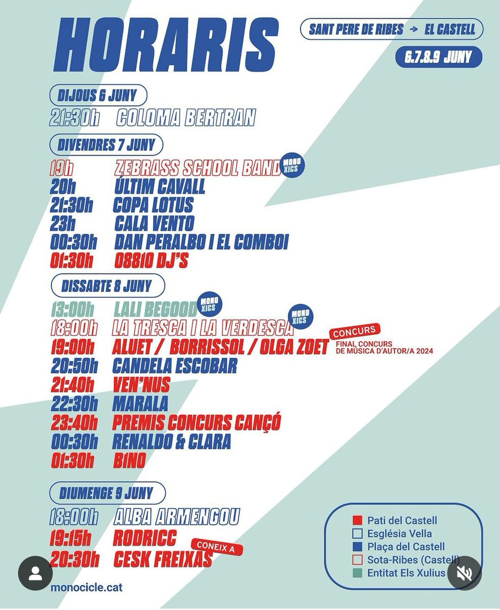 xulius's tweet image. Arriba el @monocicle_ribes! Un cap de setmana ple de propostes musicals per a tots els gustos! 6, 7, 8 i 9 de juny al @castellderibes! No t&apos;ho pots deixar perdre! #SPRibes