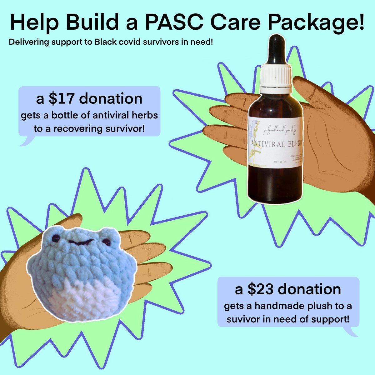 Najimni's tweet photo. Update: we've since recalculated our goal and total raised to reflect updated supply and shipping costs. However, we're nearly halfway to our goal! Thank you so much to all who have donated and shared so far ❤️ you're helping us make our community care goals a reality. https://t.co/P0KwpUKmn3