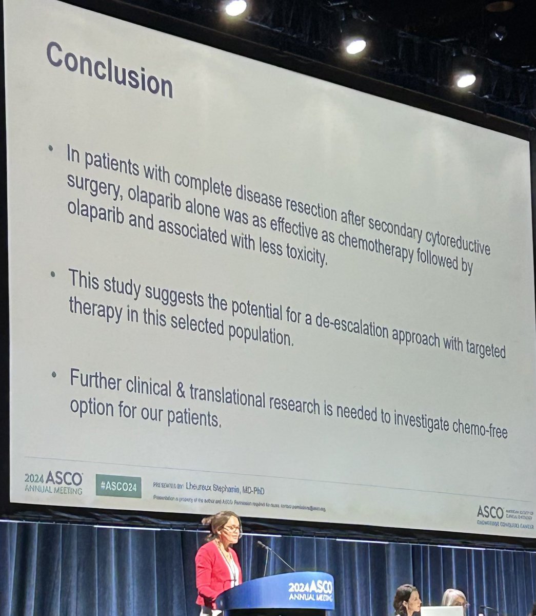 Thanh Dellinger (@tdellingermd) on Twitter photo Brilliant study to de-escalate platinum sensitive recurrent ovarian cancer therapy after 2’ CRS w/ olaparib pre +postop vs adjuv. chemo alone (Lheureux, ASCO). Would love to see a study adding HIPEC here given synergy with PARPi <a href="/StephanieLheur5/">Stephanie Lheureux</a> <a href="/ClasseJean/">Classe Jean-Marc</a> <a href="/wvdriel/">Willemien van Driel</a> Brilliant study to de-escalate platinum sensitive recurrent ovarian cancer therapy after 2’ CRS w/ olaparib pre +postop vs adjuv. chemo alone (Lheureux, ASCO). Would love to see a study adding HIPEC here given synergy with PARPi <a href="/StephanieLheur5/">Stephanie Lheureux</a> <a href="/ClasseJean/">Classe Jean-Marc</a> <a href="/wvdriel/">Willemien van Driel</a>