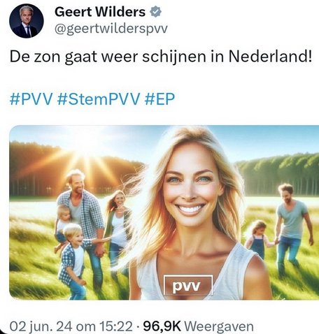 paul_wilders's tweet photo. Enig tegenwicht: de zon schijnt, zonder onderscheid van huidskleur. Zie bijgaande foto van een van onze oma's, welke zeker niet blond en  noch volkomen blank was... #Wilders #PVV https://t.co/AtVW3o8oDq