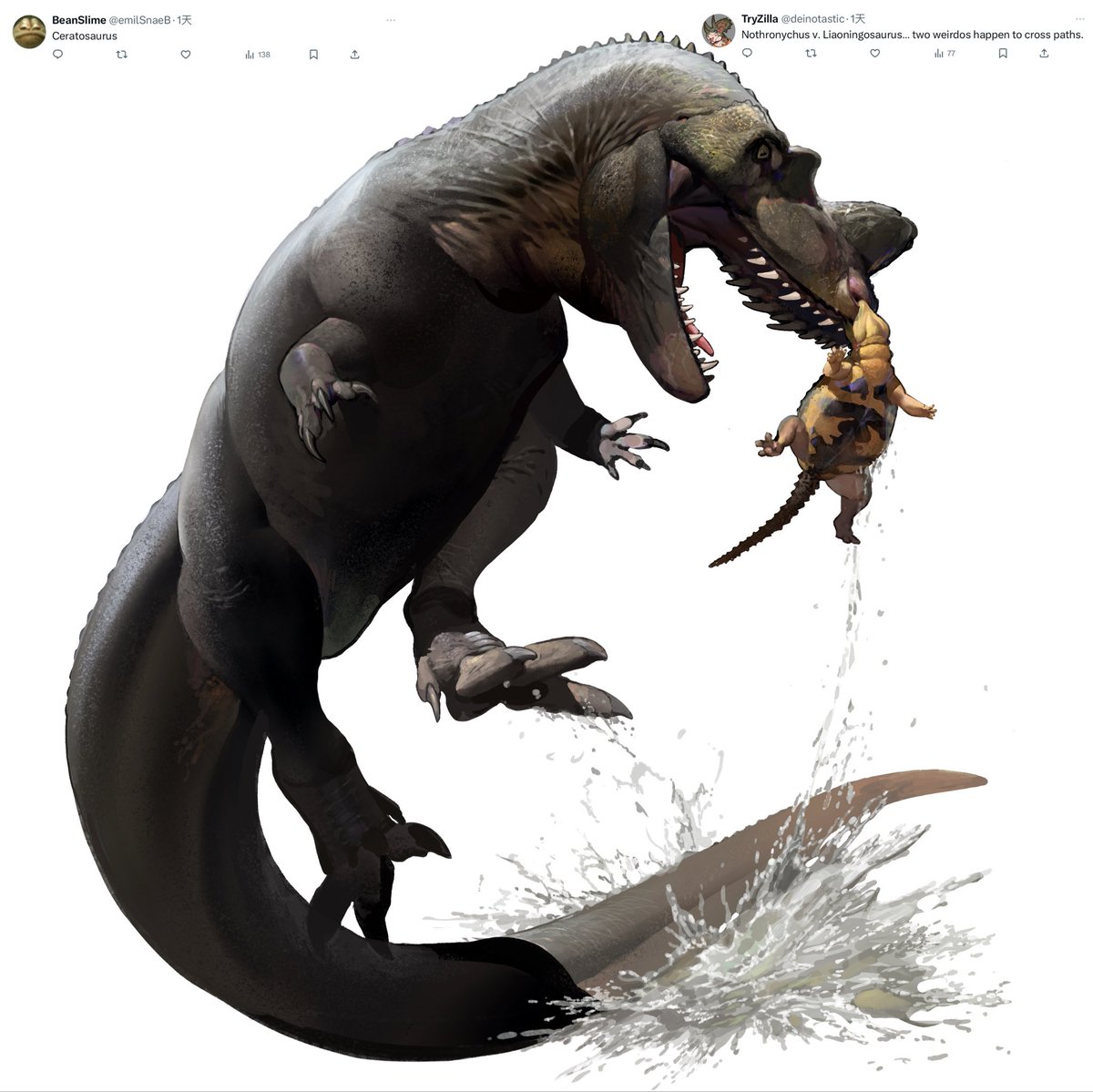 Ceratosaurus yagouaroundi vs Liaoningosaurus aurocapitata