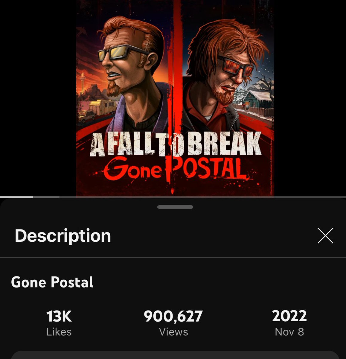 Getting closer!! Hit 900k streams last night.  100k left to a million.   So awesome.  Thanks to those who have given it a listen.  Appreciate it.