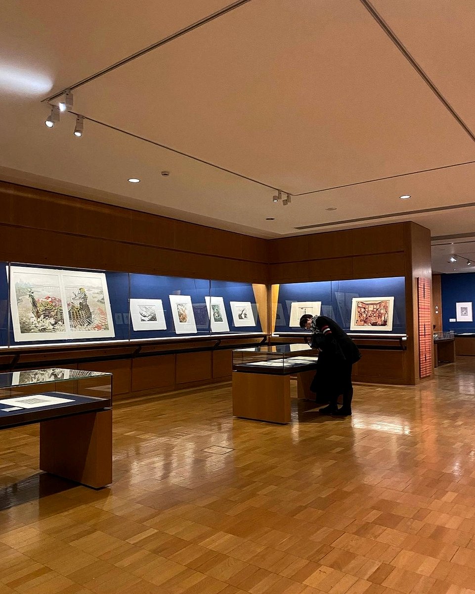 'Contemporary collecting: David Hockney to Cornelia Parker' is open at the British Museum, featuring a woodcut titled 'Private View' (2020) by WCPF artist Jake Garfield 💫

The exhibition will continue through 29 September 2024.