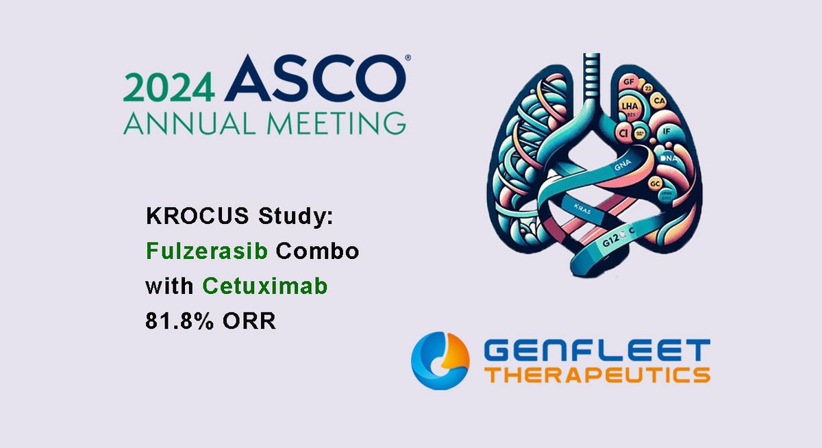 ONCOLife_HP's tweet photo. GenFleet announced results from #KROCUS study at #ASCO24, showcasing the efficacy of combining #fulzerasib with #cetuximab in treating non-small cell #lungcancer (#NSCLC). The study highlighted an 81.8% objective response rate and a strong safety profile.
https://t.co/fUOevuwxc6 https://t.co/NBdRfpFJHy