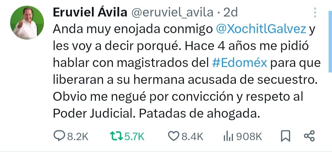 Raza voten por esas dos personas que están más preparadas para gobernar nuestro país no por aquella candidata que tiene a su hermana en la cárcel y ES UN TÍTERE de HOMBRES ABUSIVOS,como AlITO Y MARKO CORTES 💩, volviendose ricos a costa de tantos Mexicanos #EleccionesMexico2024