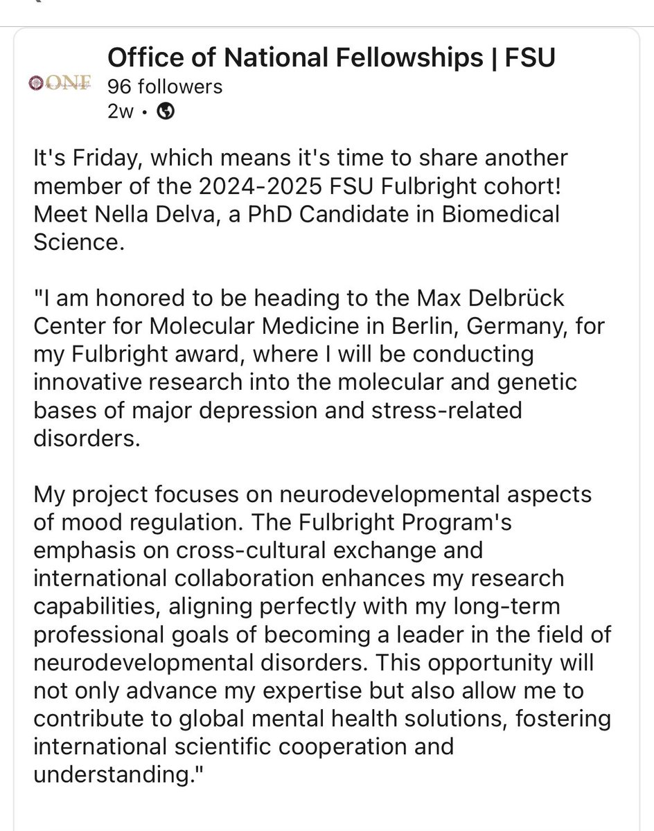 NellaDelva's tweet photo. I’m deeply honored to inspire, serve, and contribute to research in such a meaningful and impactful way.

Stay STEMazing 🧪👩🏽‍🔬🥼

#fulbright #Germany #fulbrightgermany #neuroscience https://t.co/NiknsrZSiL