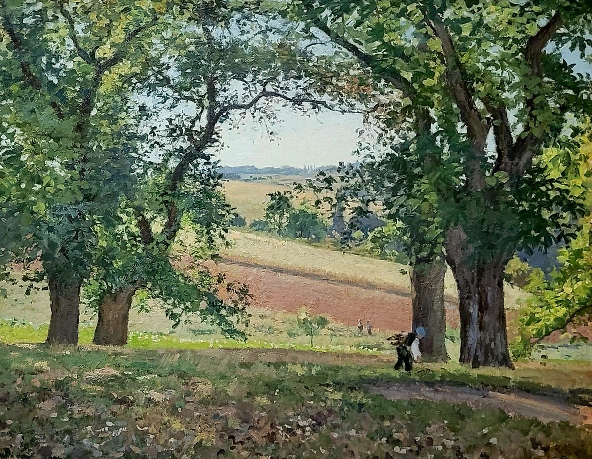 IDnum's tweet photo. La nature est partout présence : coquelicots (Monet), Verger en fleurs (Pissaro), Pommiers en fleur (Sisley), les châtaigniers à Osny (Pissaro) https://t.co/NZOPLV8aBA