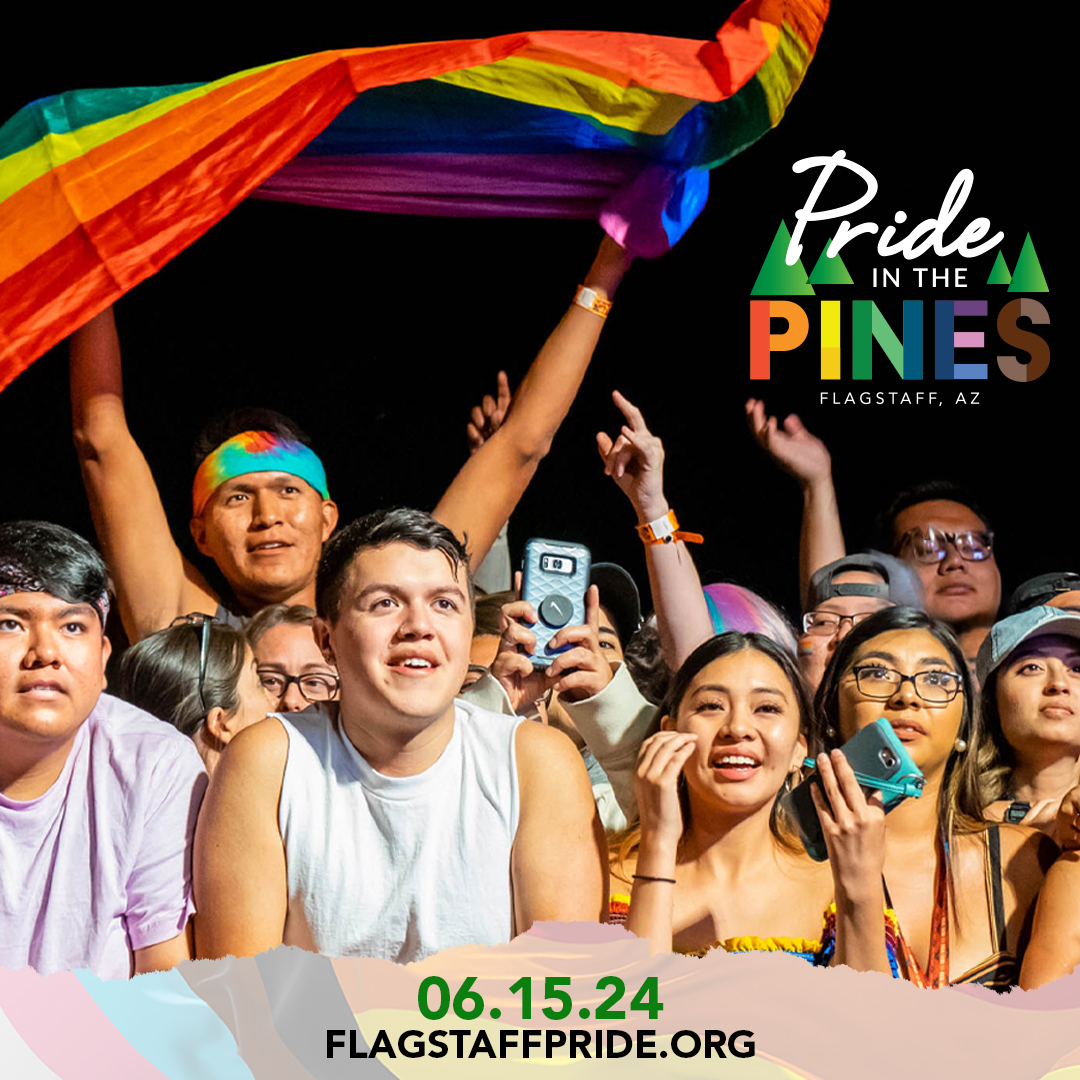 MollyTommyComm's tweet photo. Celebrate Pride at 7,000 feet with @FlagstaffPride at their annual Pride in the Pines 🌲🌈 celebration! 🌈✨ Big shout out to our newest partner, Flagstaff Pride. Don’t miss out on this unique Pride experience—get your tickets now: https://t.co/ojzlh5Rni0 🎟️🎉 #flagstaffpride https://t.co/xUurS9GeCS