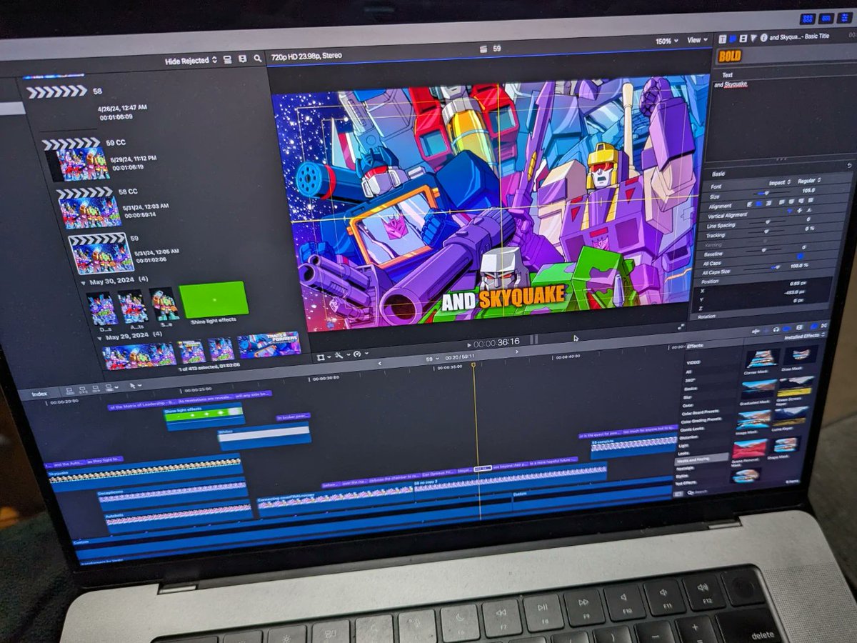 YousephTanha's tweet photo. Trailer editing completed and has been exported for Youtube. Now adding close caption text for direct social media posts that go out this Wednesday.

#TransformersReanimated @Skybound @ImageComics @Hasbro #comics #trailer #closecaption #transformers https://t.co/B0vxllShNQ