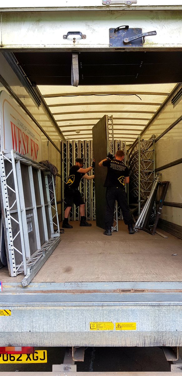 Unloading a truck of stage deck <a href="/AlphaCrewLtd/">AlphaCrew</a> #Events #EventsIndustry