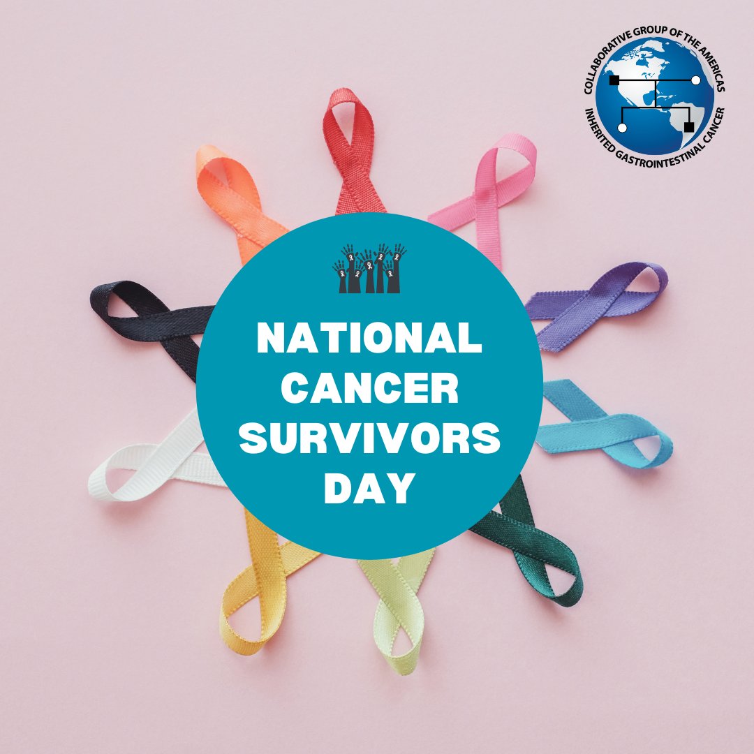 📢Today is #NationalCancerSurvivorsDay! A day to celebrate the #HereditaryGICancer survivors & their families. Also our leadership & volunteers who work tirelessly in support of #CGAIGCs vision to eliminate morbidity of and mortality from #HereditaryGICancer 🙏