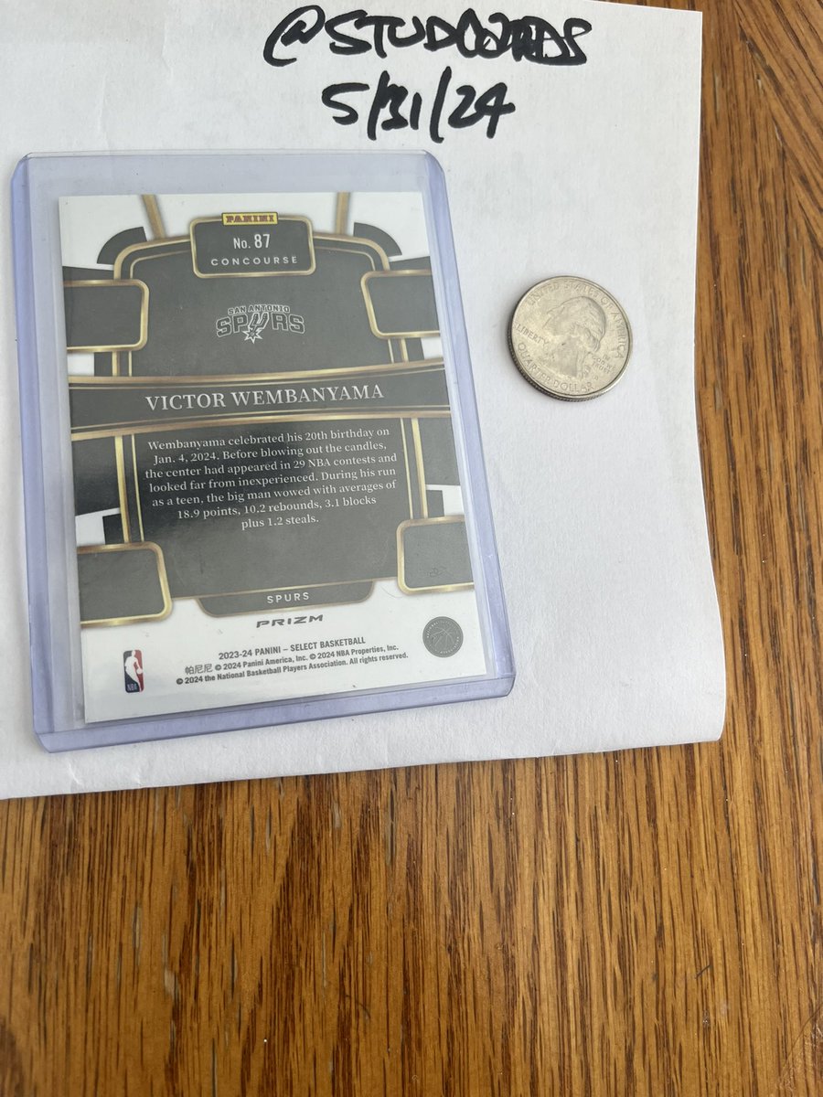 Victor wembanyama select silver rc 

$25 shipped 

<a href="/Hobby_Connect/">Hobby Connection(Colton)</a> <a href="/HobbyRetweet_/">Hobby Retweet</a>  <a href="/sports_sell/">@SPORTS_SΞLL</a> @thehobby247 <a href="/HobbyConnector/">The Hobby Connector ™</a> <a href="/PCOregonDucks2/">Hobby Tag Facilitator</a> <a href="/CodiDaReposter/">CodiDaReposter</a> @nolacardtweets <a href="/84baseballcards/">84Cards • Daily Team B/S/T</a>

#whodoyoucollect #cards4sale #ratedrookie #spurs #SanAntonio  #NB #NBAPlayoffs