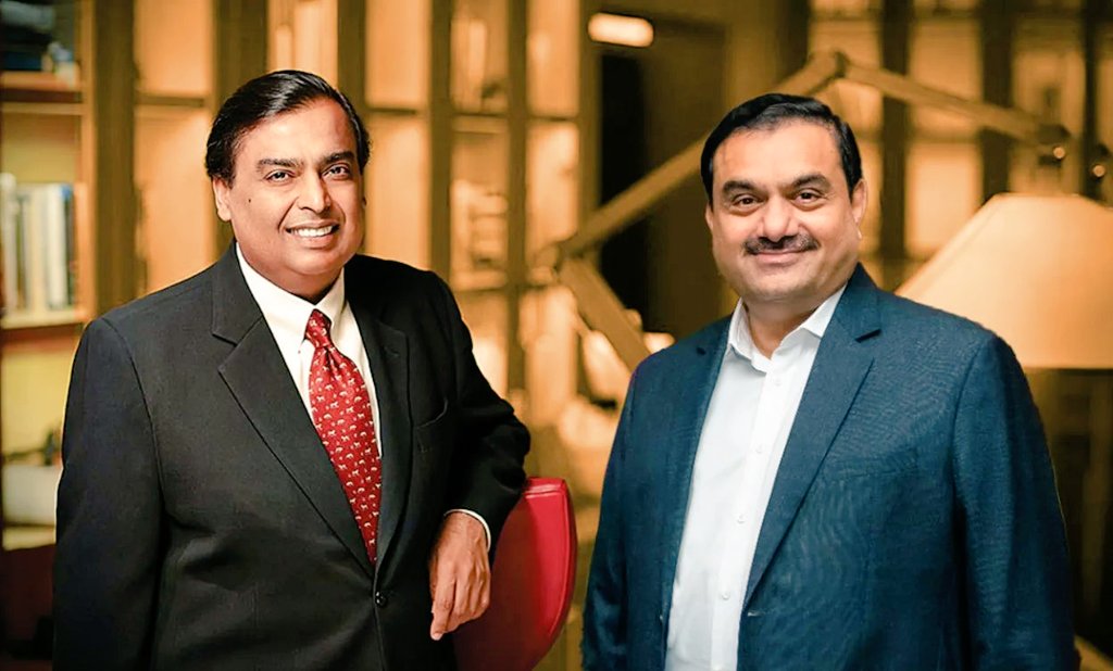 GK4KPSC's tweet photo. #GautamAdani has once again overtaken #MukeshAmbani, the chairman of Reliance Industries to become Asia's richest individual on Bloomberg Billionaires Index.

Adani Group chairman currently ranks 11th on the index with a net worth of $111 billion, surpassing Ambani's $109 billion https://t.co/sn0qw7ylw6