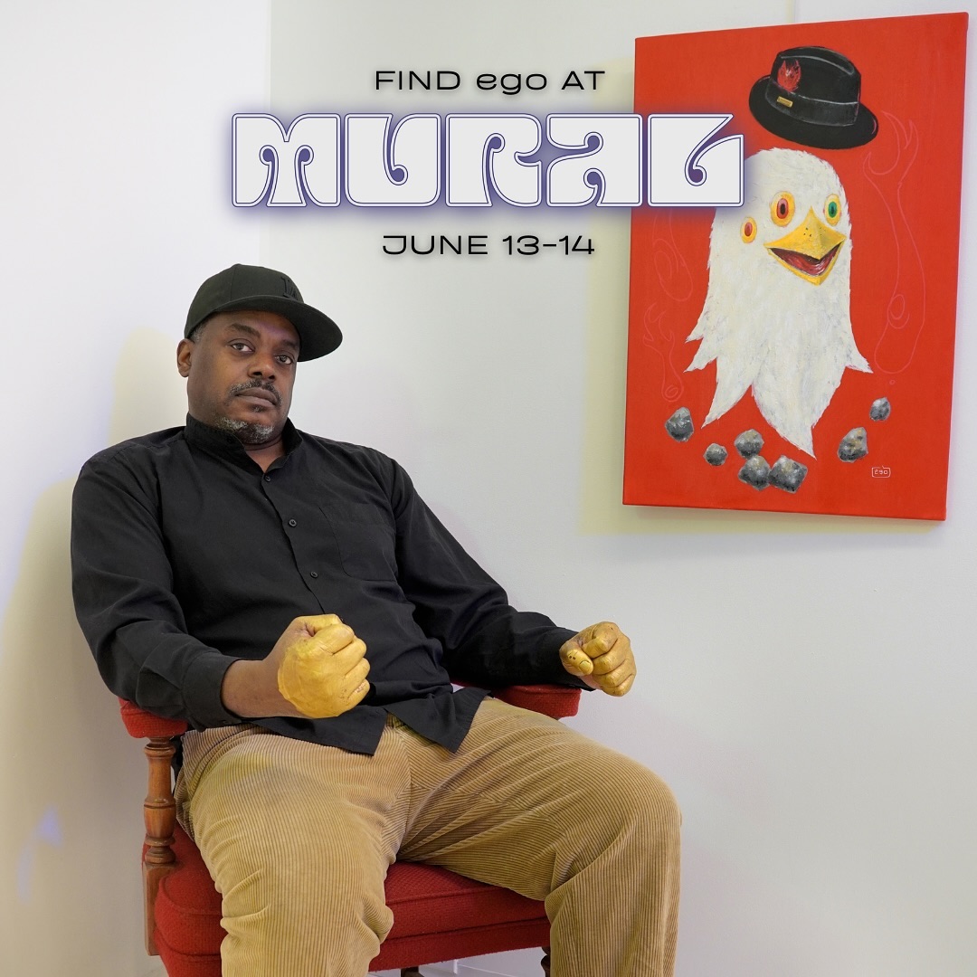 DesignCosmic's tweet image. A 2-day expo by @ego_is_no_one will take place at @muralfestival in our mobile gallery on June 13 and 14. In the wake of New York’s King Shirt movement, ego began his artistic journey crafting hip-hop-inspired designs for friends in Ahuntsic. Obed José, known as ego since 2004.