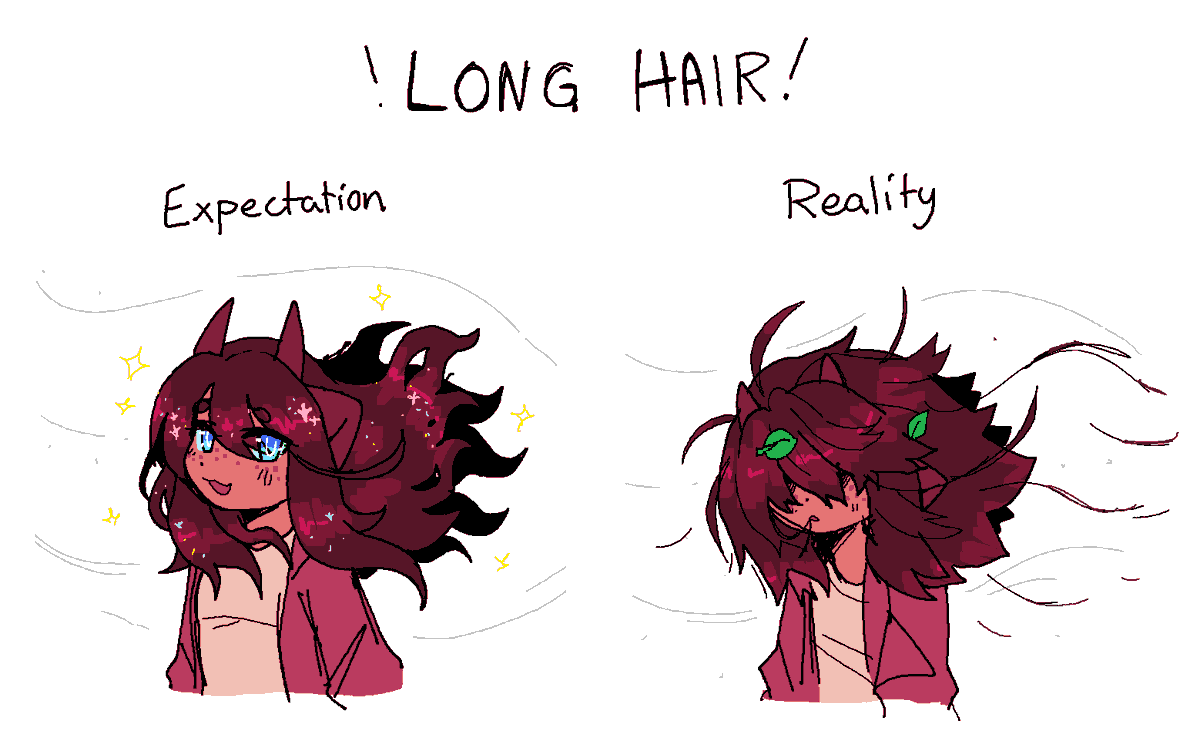 LuxxArt's tweet photo. I've been growing out my hair lately https://t.co/G2sRrI5k9W