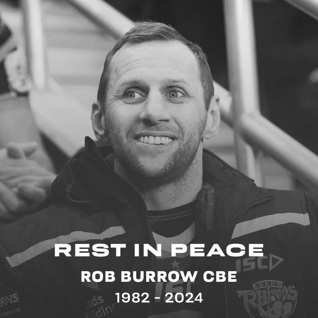 Hull KR are deeply saddened to learn of Rob Burrow CBE's passing earlier today.

Everyone at the club sends their sincere condolences to Rob's family and friends during this difficult time🌹