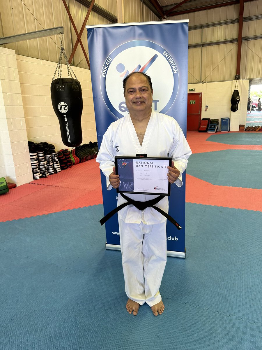 Well done to Devendra promoted to 1st Dan! #taekwondo #tkd #dangrading <a href="/QuestTaekwondo/">Quest Taekwondo</a>