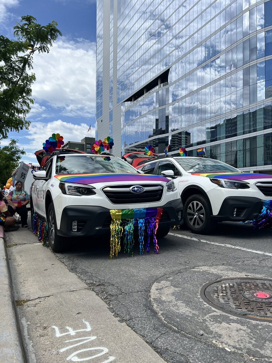 Walking in the Pride Parade this morning!🏳️‍🌈🏳️‍⚧️🏳️‍🌈🏳️‍⚧️ #ufirst #pride
