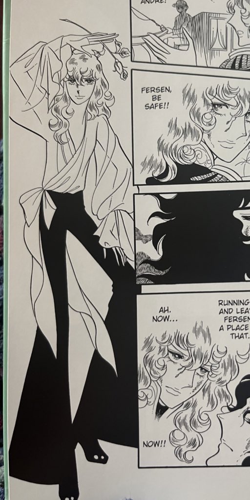 Rose of Versailles manga is so much bc you’ll be reading a Very Serious Plot Relevant scene and meanwhile an out of context Oscar is posing for GQ on the margins